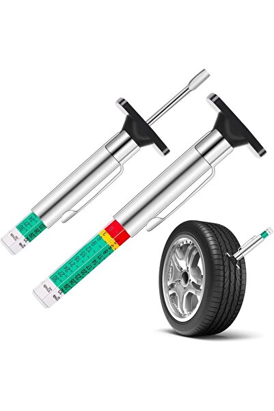 GENERAL Tire Tread Depth Gauge, 2 Pack 32nds/25mm Color Coded Tire Depth Gaug...