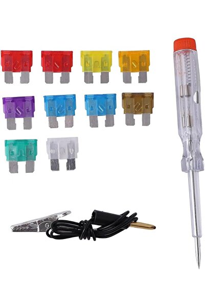 Lawazim Auto Plug-in Fuse with Tester 12-Piece | Fuse Assortment, Replacement...