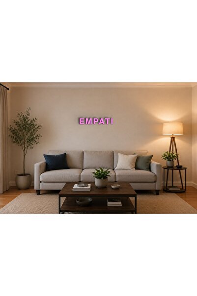 EMPATI Özel 3D Tasarım Duvar Yazısı - 10 cm Yükseklik (pink)