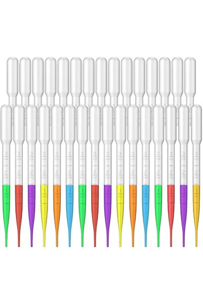 AZONEE 100pcs Plastic Disposable Transfer Pipettes - 3ml Plastic Calibrated G...