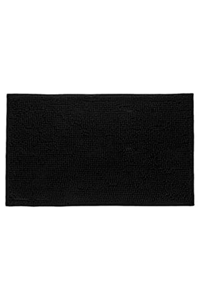 OEM Covoras de Baie Negru Reliefat cu Microfibre 75x45cm