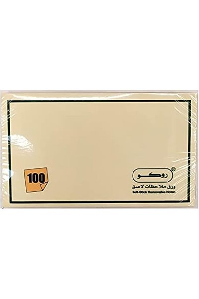 Roco ملاحظات لاصقة قياسية، 7.6 سم × 12.7 سم، 100 ملاحظة، لون أصفر