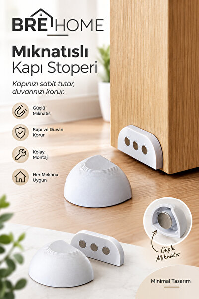 BRE HOME Mıknatıslı Kapı Stoperi Kapı Tutucu Duvar Koruyucu Kapı Durdurucu