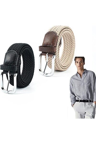 ELECDON Leathers Elastic Braided Belt, Unisex Men Women Casual Stretch Woven ...