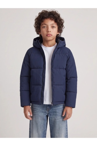 Jack & Jones Geacă pentru băieți, tip puffer, cu glugă, croială normală, JJGA...