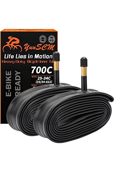 GENERAL 2-PCS 700C Heavy Duty Bike Tubes 700x25C/26C/28C/32C/34C AV48 Schrade...