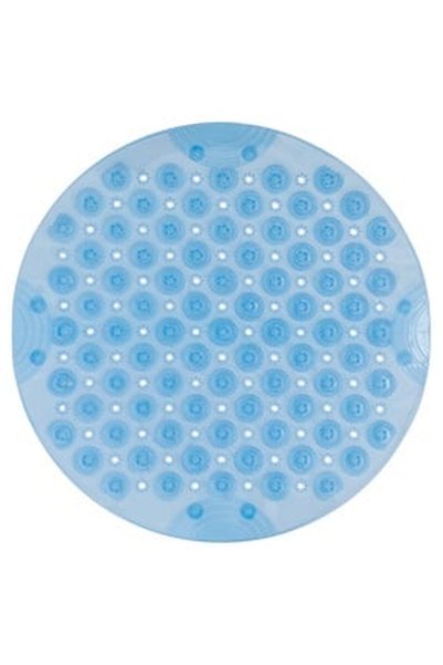 OEM Covoras Antiderapant Crystal Bleu cu Peri Masaj pentru Baie Ø55cm