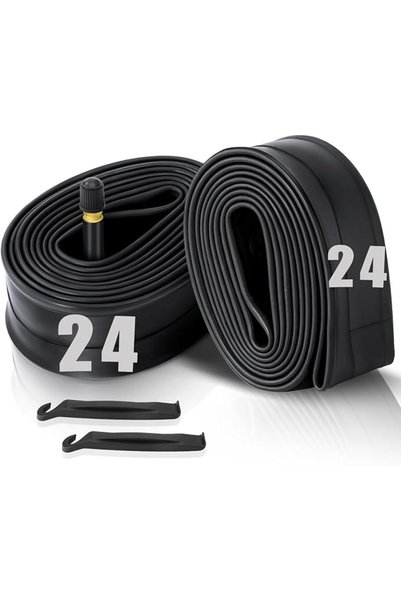GENERAL Azonee 2 Pcs 24" Bicycle Tubes, 24x1.75-2.125 Inches Bicycle Tube wit...