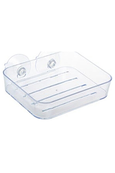OEM Savoniera din Plastic Transparent cu Ventuze 13,4x11,5x3,2cm