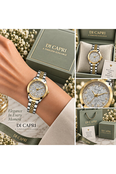Generic Brand ساعة DI CAPRI ثنائية اللون بتصميم فاخر LOOSTER TIME