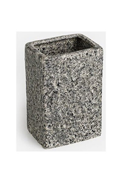 OEM Suport Ceramic cu Textura Piatra pentru Periute de Dinti 7x5,5x11cm
