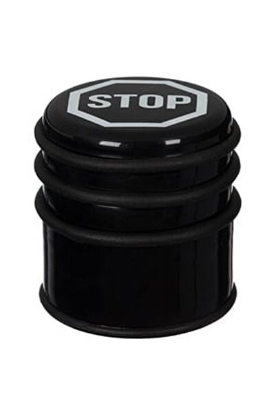 OEM Μαύρο Μεταλλικό Στοπ Πόρτας STOP Ø7.5x8cm