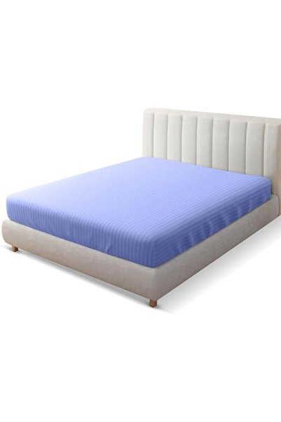 Hotel Linen Klub Striped Microfiber Fitted Sheet - Size: King (180 x 200 cm) ...