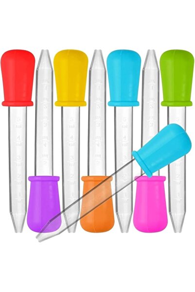 SYOSI 8 Pcs Liquid Droppers, Silicone and Plastic Pipettes Transfer Eyedroppe...