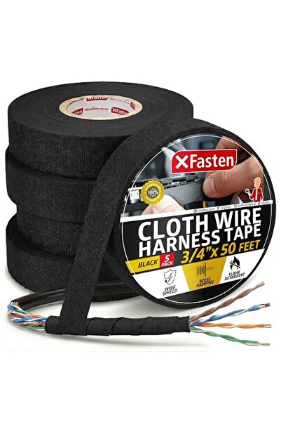 XFasten شريط تثبيت الأسلاك، 3/4 بوصة × 50 قدم (19.05 مم × 15.24 متر)، عبوة من...
