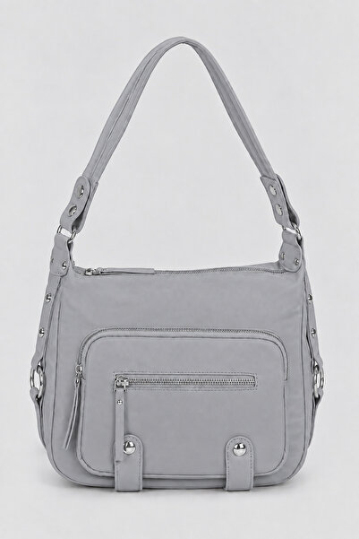 louisiana polo Jkln Women's Shoulder Bag Large Volume Casual Gray Bag 2405-8