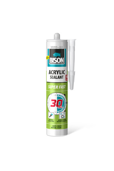 Alista Home Chit acrilic Bison 30 Minute, alb, 300 ml, vopsibil după 30 de mi...