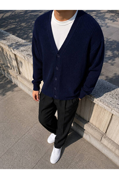 Generic Brand Men's Buttoned Knitwear Cardigan