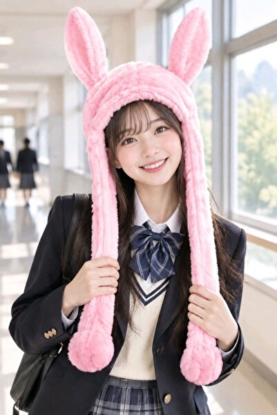 Monalisa Home Luxury Colorful Figured Rabbit Pelesh Plush Headphones