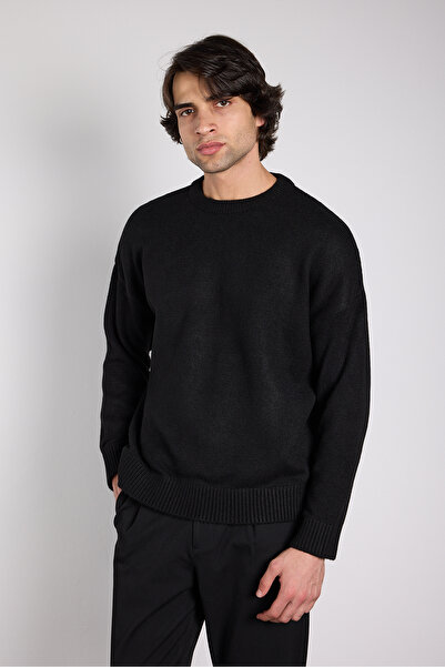 Mesfeno Oversize Crew Neck Basic Knit Sweater