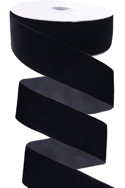 GENERAL Black Velvet Ribbon, 1-1/2 Inch X 10 Yards, Single Face Ribbon for Cr...