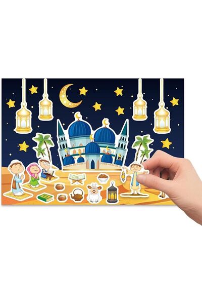 Generic 12 Sheets Ramadan Stickers, Ramadan Kareem and Eid Stickers with Back...