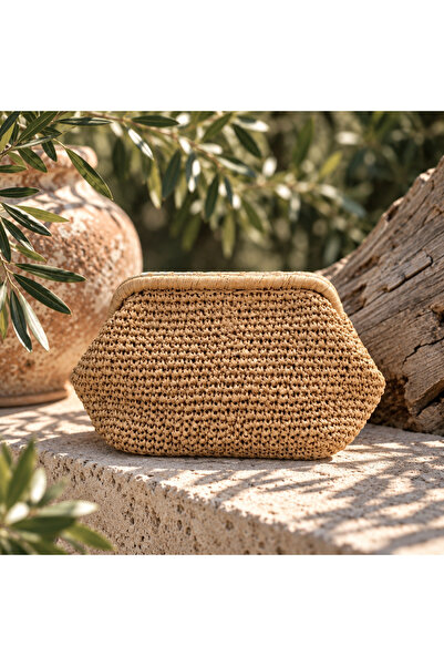 Örgü Hasır El Çantası – Doğal Dokulu, Hand Made