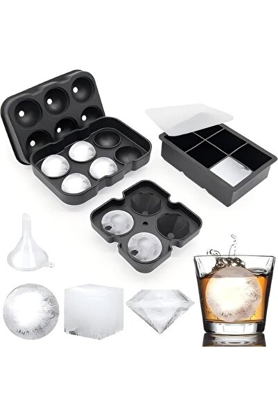 GENERAL 3 Pack Ice Cube Trays, Silicone Ice Cube Molds for Freezer with Lid, ...