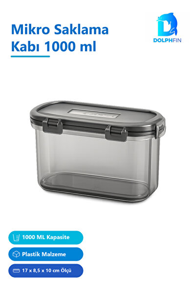 DolphFin Micro Storage Container 1000 ml Multi-Colored Plastic