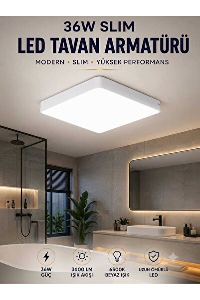 LUVİA AYDINLATMA Sıva Üstü 36w Led Panel BEYAZ (Kare)