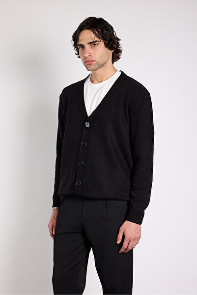 Mesfeno Πλεκτή ζακέτα με oversized κουμπιά