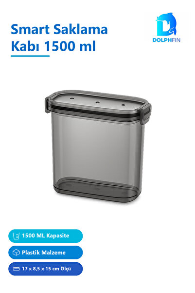 DolphFin Smart Storage Container 1500 ml Plastic 17 X 8.5 X 15 cm
