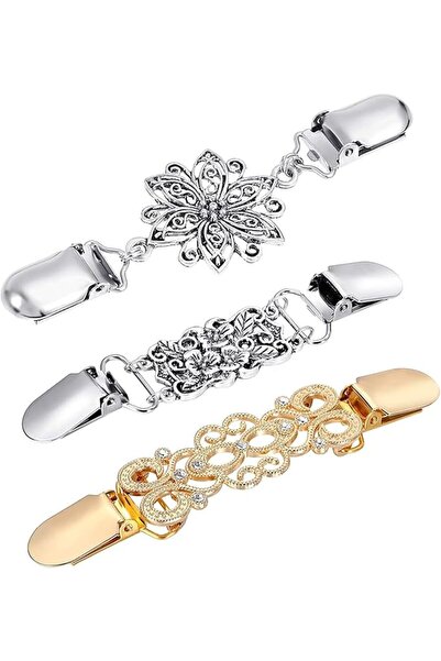 GENERAL 3 Pcs Vintage Cinch Clips for Women, Gold Silver Waist Cinch Dress Sh...