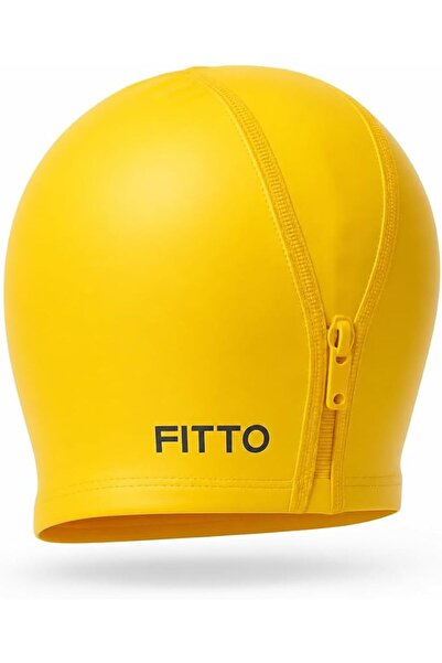 fitto Swimming Cap with Zipper, Assorted Color – Quick Dry, Chlorine, UV & Wa...