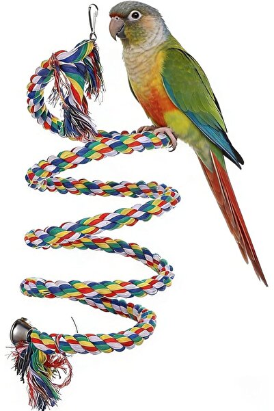 GENERAL Lind Colorful Bendable Cotton Rope, Bird Chew Toys, Parrot Cage Toys ...