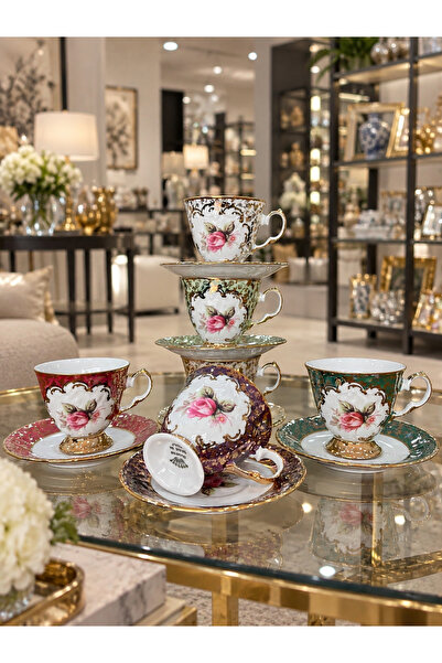 Generic Brand Esterhomedecor 6-Person Italian Hand-Painted Mother-Of-Pearl Po...