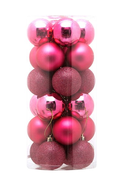 MİLKYADATOYS Snow angels 6 cm christmas ball 24-pack