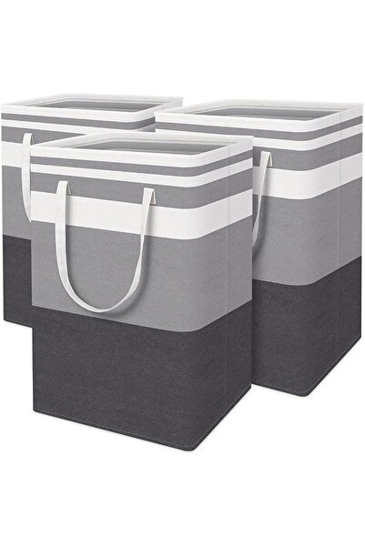 JKJ&ZXZ 3Pcs Laundry Basket, Freestanding＆Waterproof 75L Laundry Hamper, Coll...