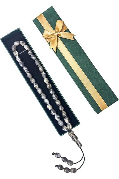 GENERAL Muslim Prayer Rosary Gift Box Set 33 Islam Tasbih Beads, Misbaha, Tas...