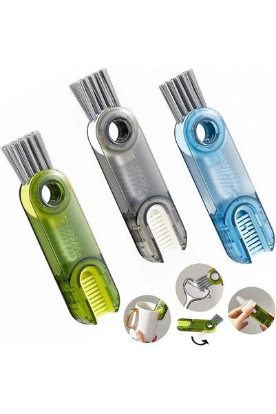 SWIUKPHE أدوات تنظيف المطبخ المنزلية 3 في 1 متعددة الوظائف مع حامل زجاجات عاز...