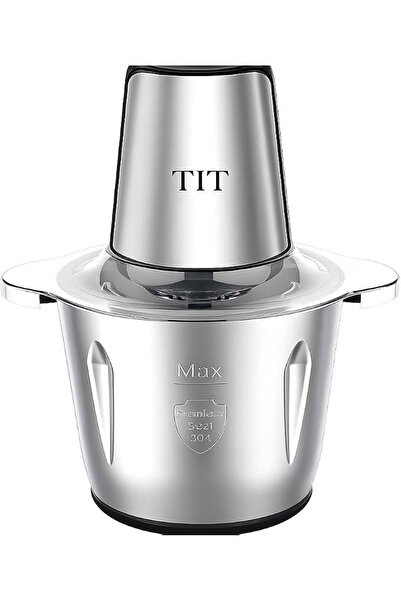 Titanhome مفرمة طعام كهربائية TIT، وعاء من الفولاذ المقاوم للصدأ سعة 3 لتر مع...