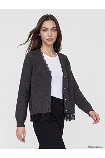 LC Waikiki Timeless Clothing & Timeless Choices Women's Knitwear Cardigan wit...