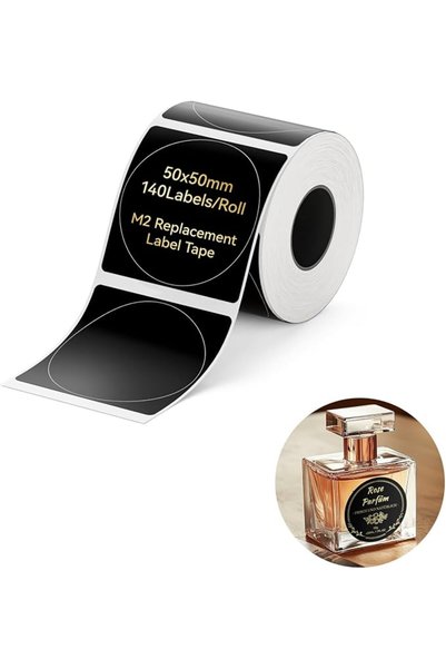 NiiMbot M2/M3 Thermal Transfer Labels 50 * 50mm, for M2/M3 Label Maker, PET M...