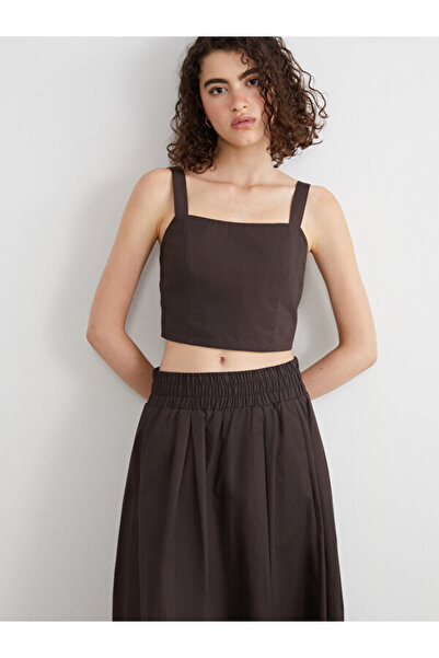 LC Waikiki Timeless Clothing & Timeless Choices Square Roba Collar Strap Cropped