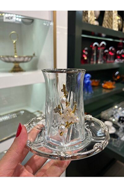 P&ORA PREMIUM KITCHEN PRODUCTS طقم شاي زيو جيمبيلد سيلفر بيرل لـ 6 أشخاص