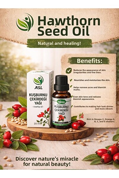 Generic Brand زيت بذور ثمر الورد النقي 20 مل. (زيت ثمر الورد) معصور على البارد