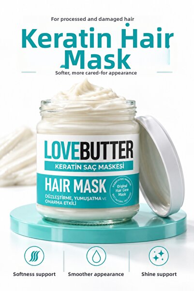 LOVE BUTTER قناع الشعر بالكيراتين 190 مل