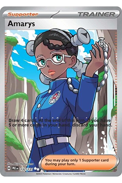 Pokemon Amarys # 132 Prismatic Evolutions Original Card
