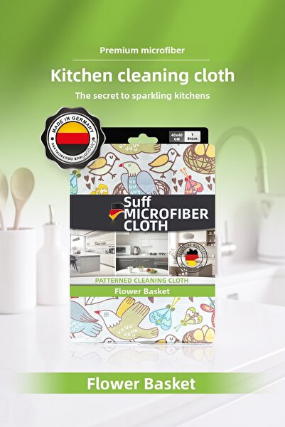 Suff Blumenkorb Microfiber Multi-Purpose Decorative Kitchen Surface Cloth 40X...