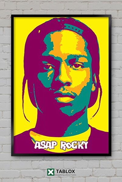 TABLOX Asap Rocky Ράπερ Ράπερ Χιπ Χοπ Τραγουδιστής Μουσική Αφίσα με κορνίζα Δ...